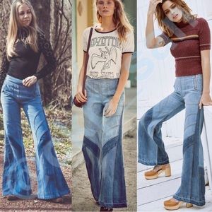 Rare Free People Tidal Wave Extreme Novelty Flare Sz 29